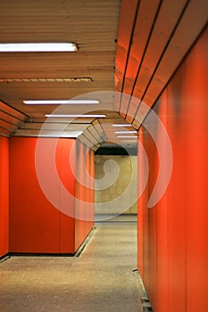 Coloured underground passage
