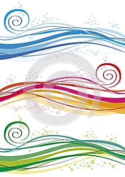 Coloured waves and bubbles