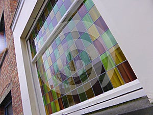 Coloured window panes
