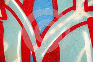 Colourful abstract details on a wall