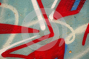 Colourful abstract details on a wall