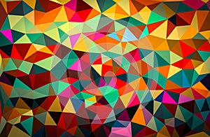 Colourful abstract geometric background with triangular polygons.