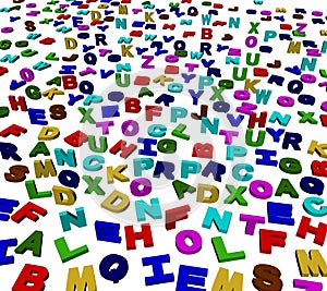 Colourful alphabet letters background