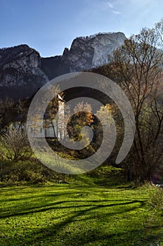 Colourful autumn in Cheile Rametului, Cheia village