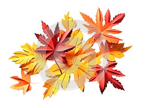 Colourful Autumn Leaves Generative AI Illustration