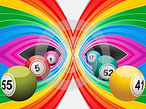 Colourful background with bingo lottery balls