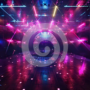 A colourful background with a disco ball generated by artificial intelligence