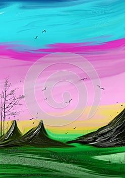 Colourful background wallpaper illustration