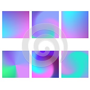 Abstract vector multicolored blurred background set. photo