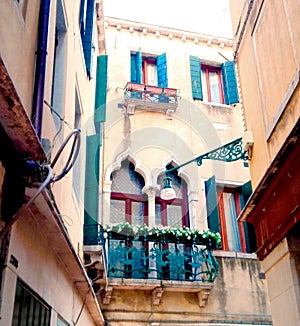 Colourful balconys photo