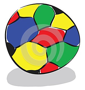 A colourful beach ball vector or color illustration