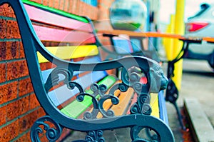 Colourful bench