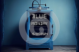 Colourful Blue Monday Claimed to be the most depressing day of the year Generative AI Illustration