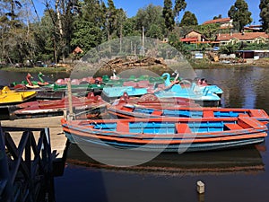 Colourful boats at Kodaikanal Hill Resort