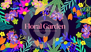 Colourful Bold Flowers And Plants Collection