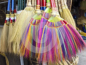 Colourful brooms