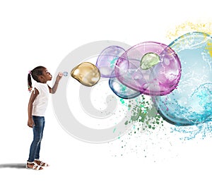 Colourful bubble