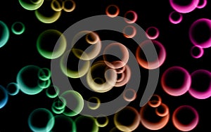 Colourful bubbles background.
