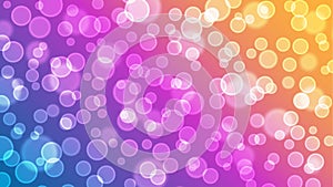 Colourful Bubbles and Bokeh Lights Background Wallpaper