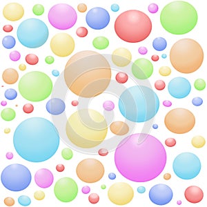 Colourful bubbles in pastel