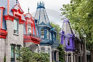 Colourful buildings in Montreal photo