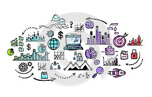 Colourful business diagram