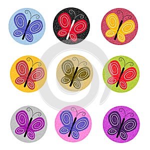 Colourful Butterfly Icons