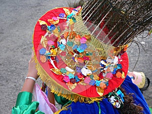 Colourful carnival headdress