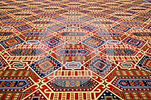Colourful carpet, diminishing perspective photo