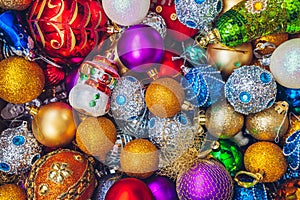 Colourful Christmas holiday decorations