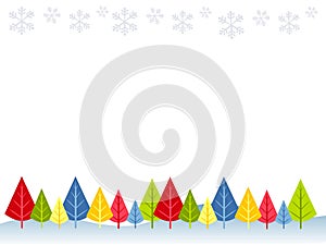 Colourful Christmas Trees