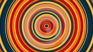 Colourful circle with hypnotic spinning motion, computer generated. 3d rendering of abstract vortex background