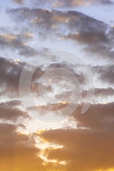 Colourful Clouds in the sky at sunset