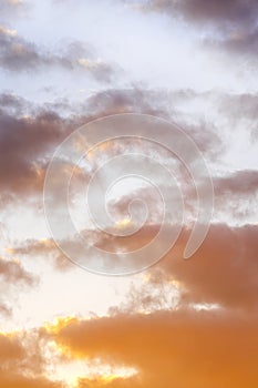 Colourful Clouds in the sky at sunset