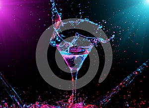 Splash of a orande cocktail photo