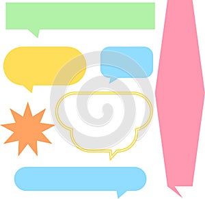Colourful Collection of colorful speech bubbles