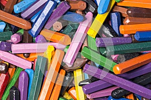 Colourful Crayons Close Up