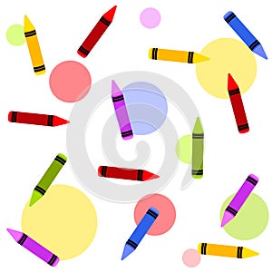 Colourful Crayons Tileable Background