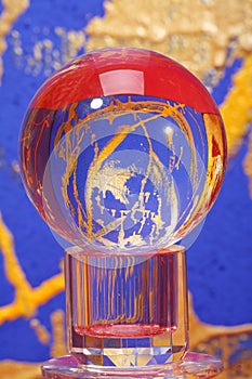 Colourful crystal ball