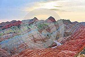 Colourful Danxia landscape of zhangye