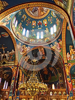 Colourful Decorated Greek Orthodox Church Interior, Greece