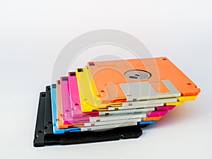 Colourful diskette is thin and flexible magnetic storage medium