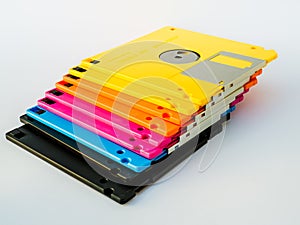 Colourful diskette is thin and flexible magnetic storage medium