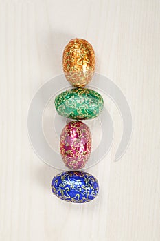 Colourful easter eggs