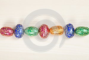 Colourful easter eggs