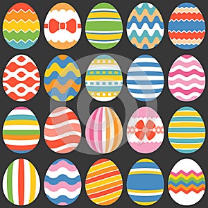 Colourful easter eggs