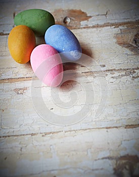 Colourful easter eggs