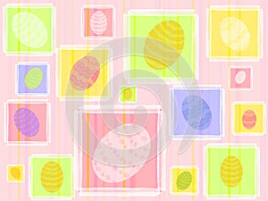 Colourful Easter Eggs Pattern Background