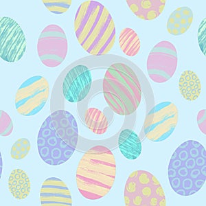 Colourful Easter eggs seamless pattern.