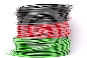 Colourful electric cable